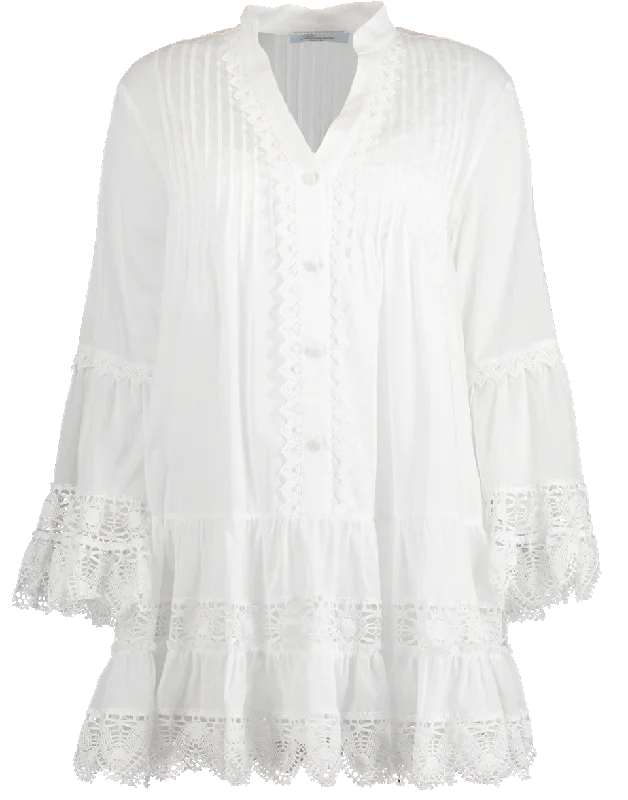 V-Neck Lace Blouse Modern Oversized Blouse