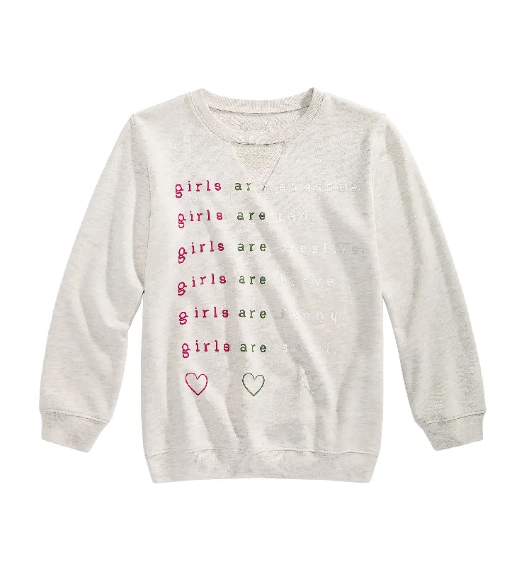 Awake Big Girls Sweatshirt Hoodie with Hem Ribbing Snug Secure