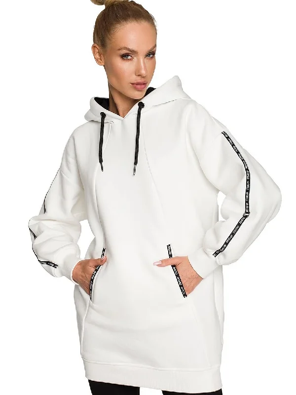 Sweatshirt Moe Hoodie with Hem Contrast Bold Stylish
