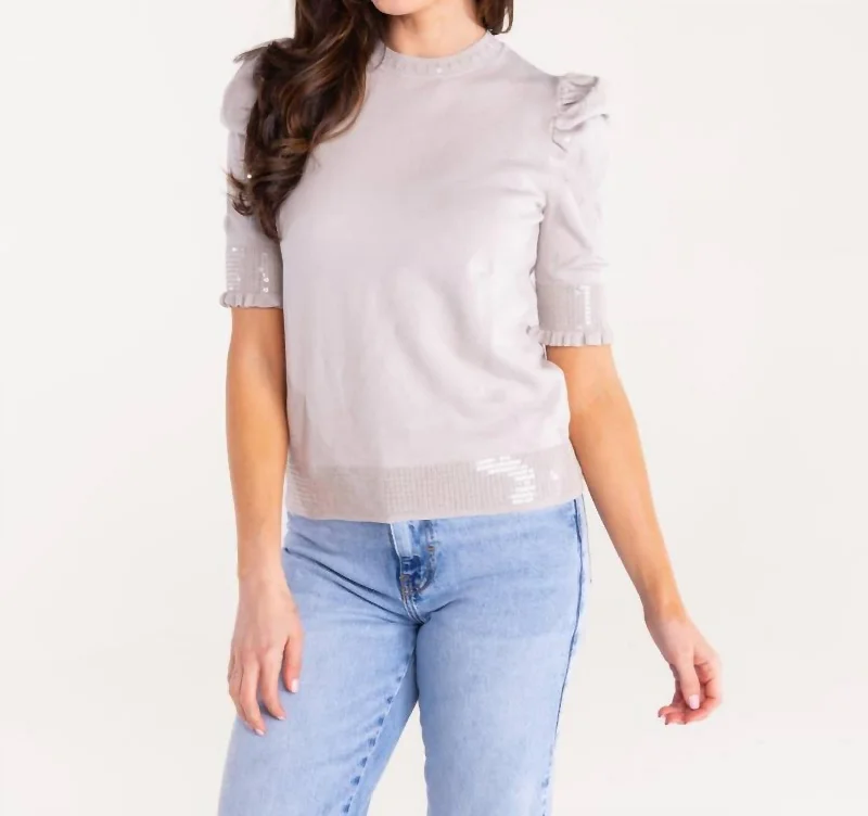 Chelsea Sweater In Grey Notch Collar Peter Pan Collar Cowl Neck