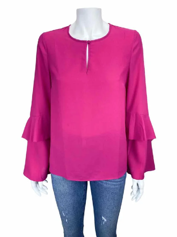 Cooper & Ella, Women's Flared Sleeve Blouse, Fuchsia, Size S Loose Oversized Blouse