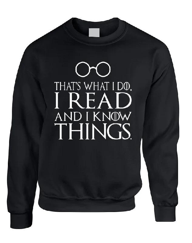 Adult Sweatshirt That's What I Do I Read And Know Things Hoodie with Logo Branding Identity