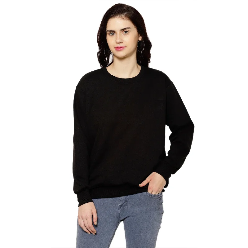 Vimal Jonney Fleece Round Neck Sweatshirt for Women Hoodie with Strings Custom Fit Adjustable