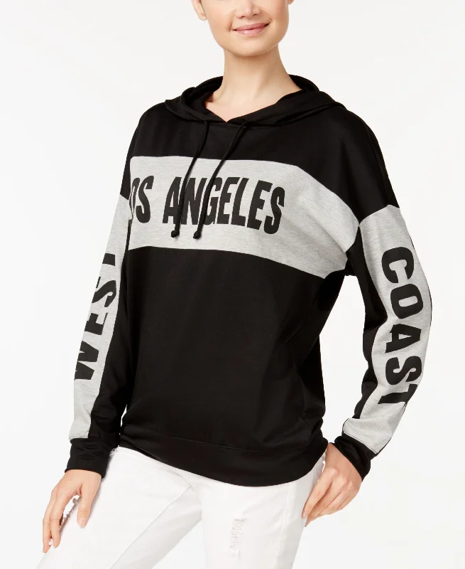 Rebellious One Juniors Graphic Hoodie Hoodie with Tied Waist Feminine Flattering