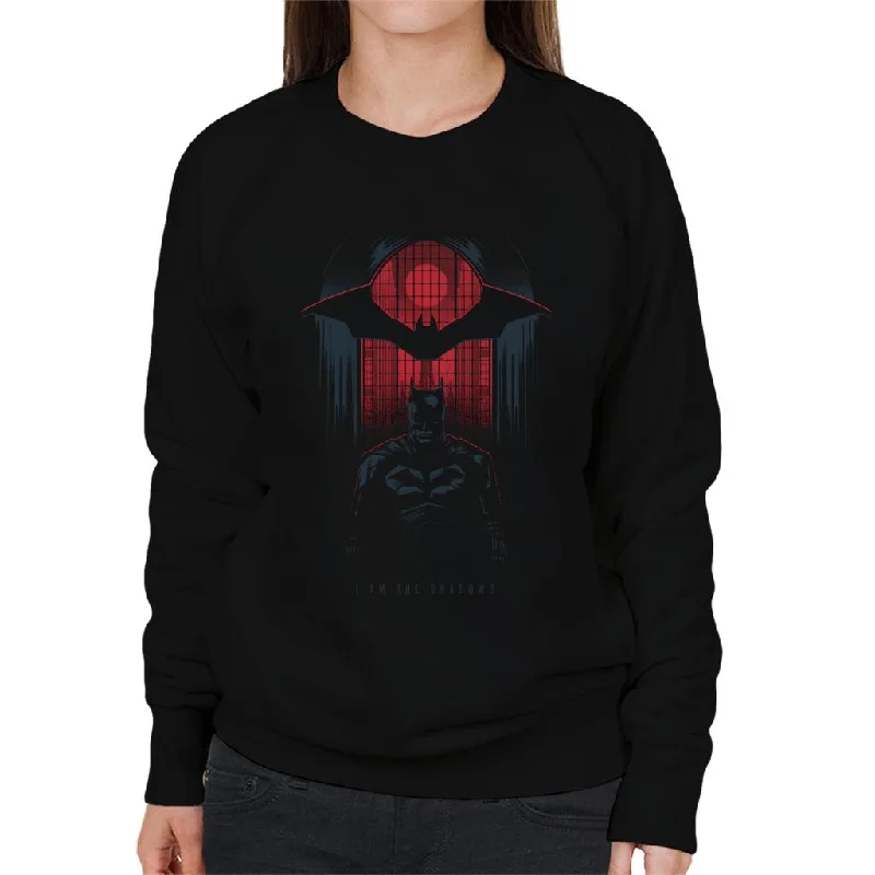 The Batman I Am The Shadows Women's Sweatshirt Hoodie with Set-In Sleeves Structured Classic The Batman I Am The Shadows Women's Sweatshirt Hoodie with Set-In Sleeves Structured Classic