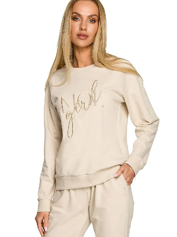 Sweatshirt Moe Hoodie with Contrast Stitching Detailed Premium