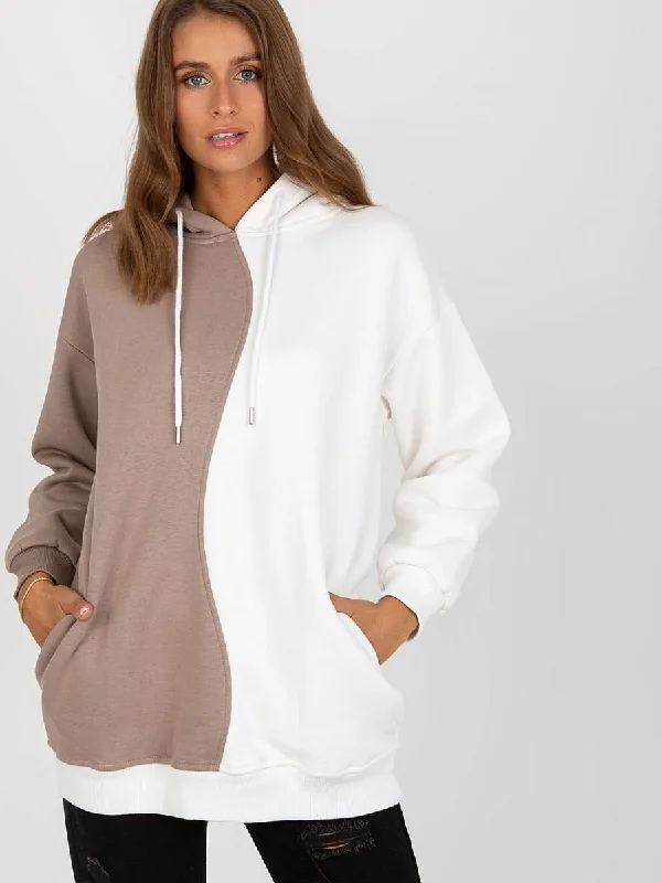 Sweatshirt Rue Paris Hoodie with Metallic Shiny Futuristic