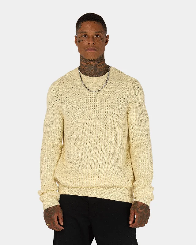 XXIII JB Knit Sweater Cream Glossy Satin Silk