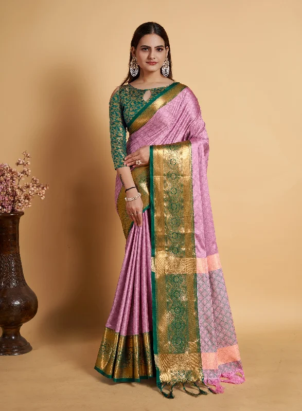 Women Off Pink Lichi Soft Silk Weaving Work Saree With Un-Stiched Blouse Lightweight Tunic Blouse Women Off Pink Lichi Soft Silk Weaving Work Saree With Un-Stiched Blouse Lightweight Tunic Blouse