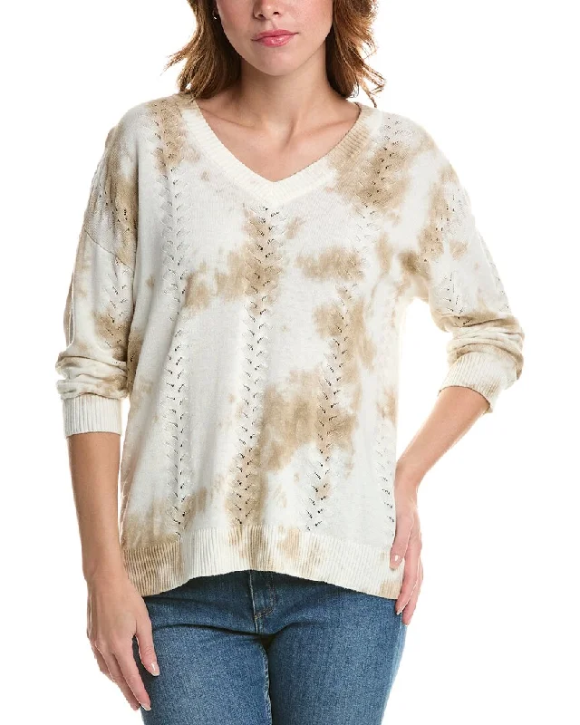 Edinburgh Knitwear Tie-Dye Stitch Linen-Blend Sweater Lace Blend Ribbed Blend Corduroy Blend