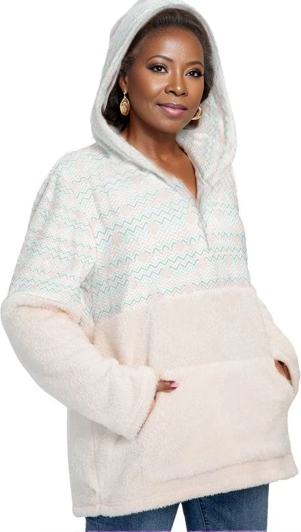 Easy Days Womens Borg Fleece Hoodie With Half Zip Voluptuous (+) Plus Size Hoodie with Drawcord Adjustable Secure Easy Days Womens Borg Fleece Hoodie With Half Zip Voluptuous (+) Plus Size Hoodie with Drawcord Adjustable Secure