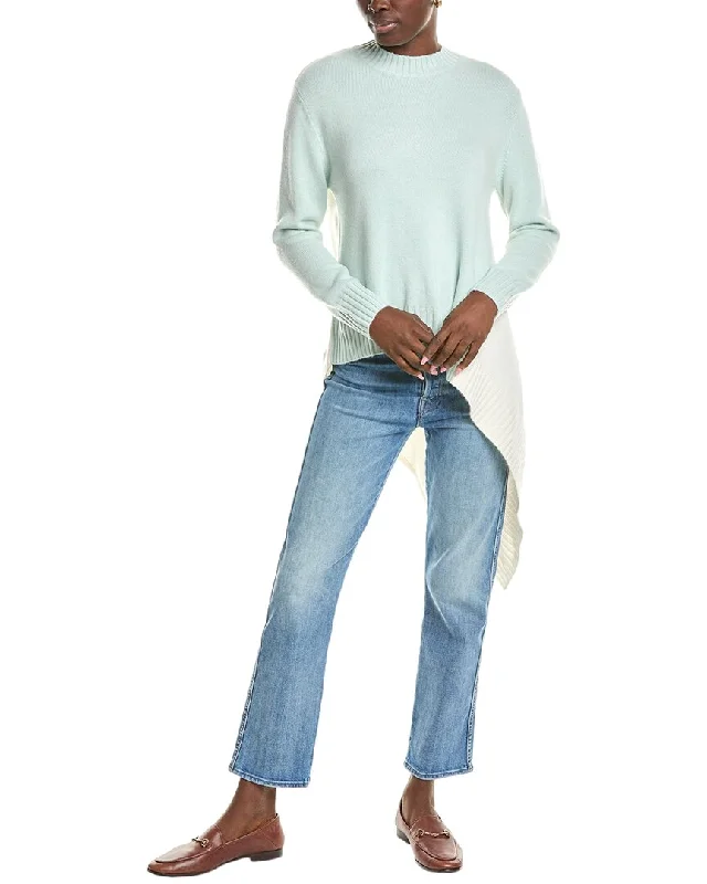 NAADAM Asymmetrical Colorblocked Crewneck Wool & Cashmere-Blend Sweater Iron Safe Non-Iron Wrinkle Free NAADAM Asymmetrical Colorblocked Crewneck Wool & Cashmere-Blend Sweater Iron Safe Non-Iron Wrinkle Free