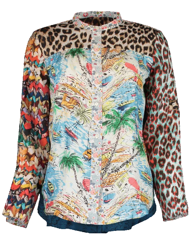 Peace Mix Dolce Vita Blouse Feminine Puff Blouse