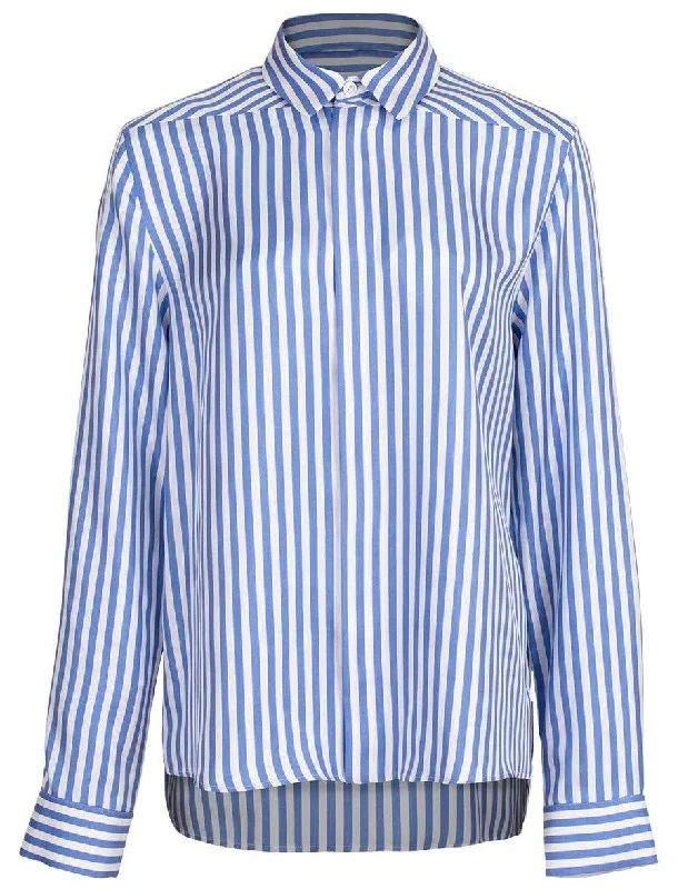 Moia Striped Blouse Elegant Semi-Sheer Blouse