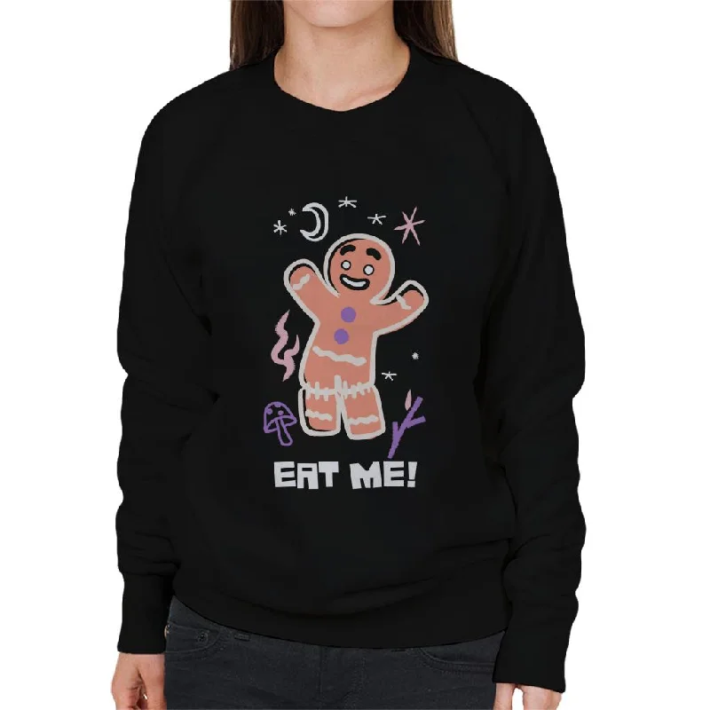 Shrek Gingerbread Man Eat Me Women's Sweatshirt Hoodie Crop Top Short Trendy