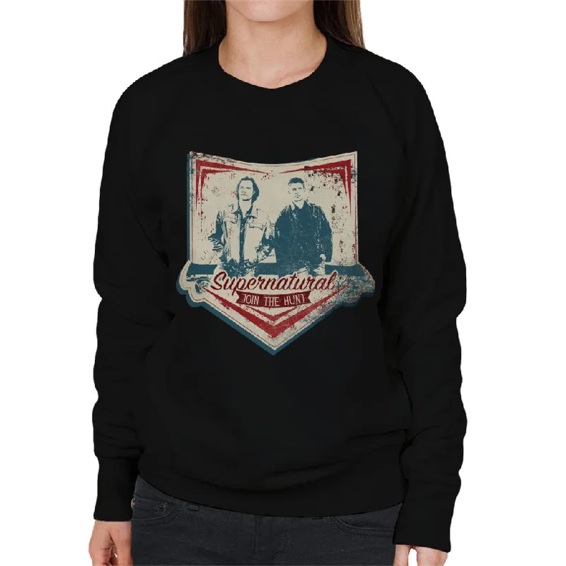 Supernatural Join The Hunt Sam And Dean Women's Sweatshirt Zip Hoodie Drawstring Kangaroo Pocket Supernatural Join The Hunt Sam And Dean Women's Sweatshirt Zip Hoodie Drawstring Kangaroo Pocket
