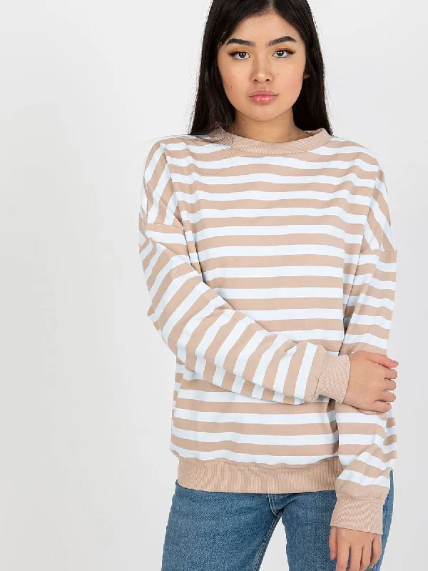 Sweatshirt Rue Paris Hoodie with Color Block Contrast Stylish