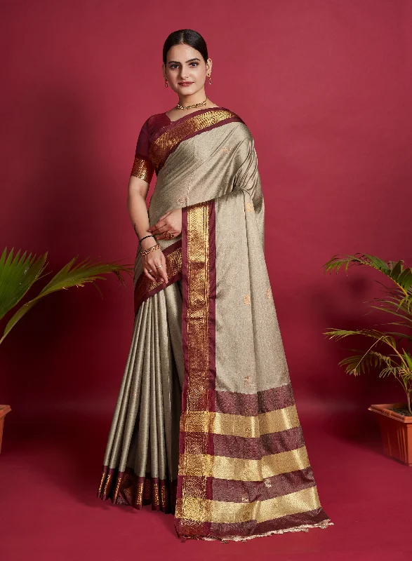 Women Tan Lichi Soft Silk Weaving Work Saree With Un-Stiched Blouse Soft Pastel Blouse Women Tan Lichi Soft Silk Weaving Work Saree With Un-Stiched Blouse Soft Pastel Blouse