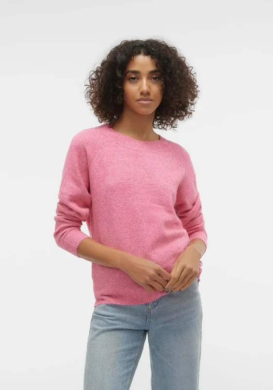 Vero Moda Doffy Knit Jumper, Raspberry Sorbet Layered Multi-layer Single Layer