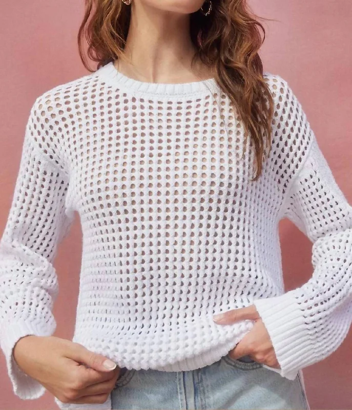 Hamptons Sweater In White Hooded Sweater Collared Sweater Shawl Collar