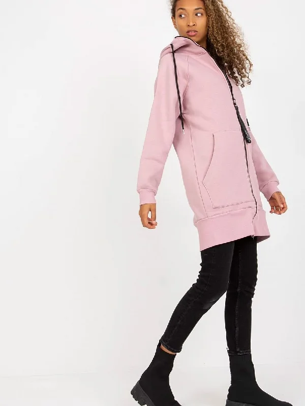 Sweatshirt Rue Paris Hoodie with Snap Buttons Easy Quick