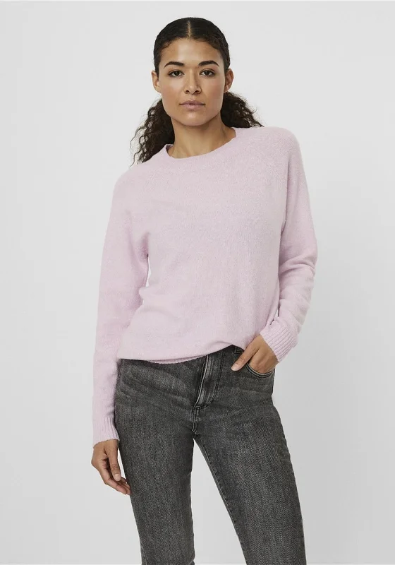 Vero Moda Doffy Knit Jumper, Pastel Lavender Machine Wash Dry Clean Hand Wash