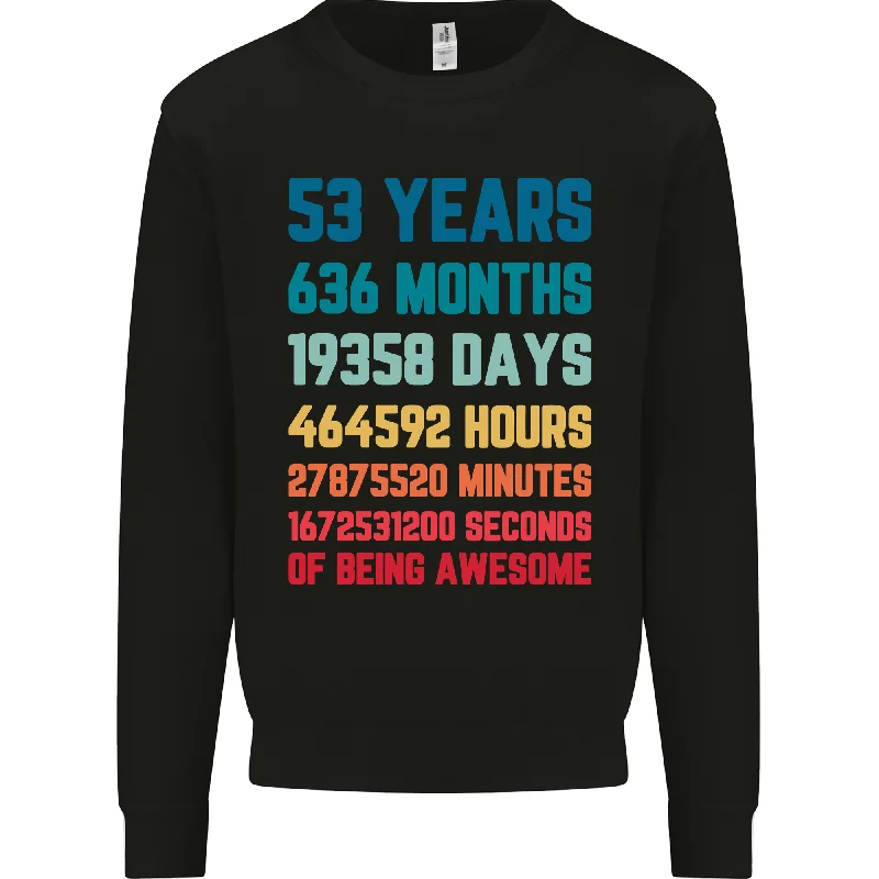 53rd Birthday 53 Year Old Men's Sweatshirt - Celebrate in Style! Hooded Sweatshirt Casual Wear Street Style