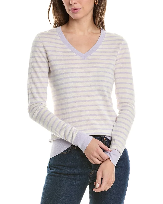 Forte Cashmere Fitted Stripe Silk & Cashmere-Blend Sweater Beaded Sweater Sequined Faux Fur Forte Cashmere Fitted Stripe Silk & Cashmere-Blend Sweater Beaded Sweater Sequined Faux Fur