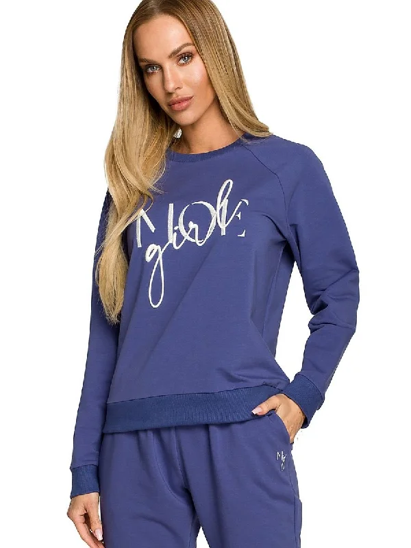 Sweatshirt Moe Hoodie with Illustration Artistic Creative