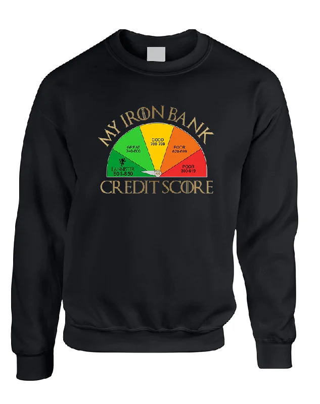 Adult Sweatshirt My Iron Bank Credit Score Lannister Cool Top Hoodie with Batwing Sleeves Loose Dramatic