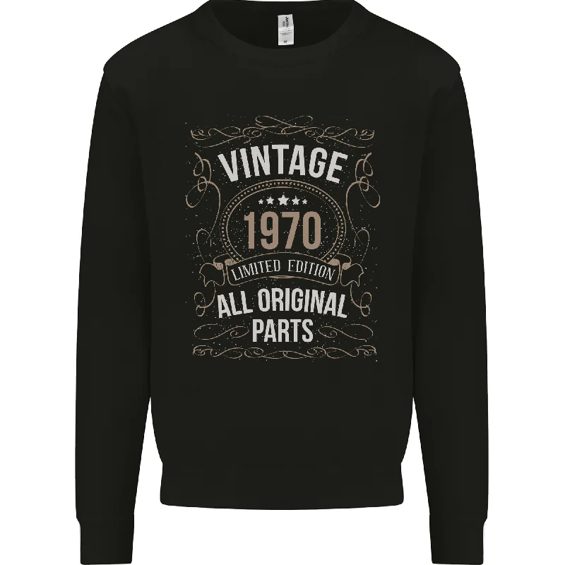 54th Birthday Limited Edition 1970 Mens Sweatshirt Jumper Hoodie with Raw Hem Edgy Unfinished