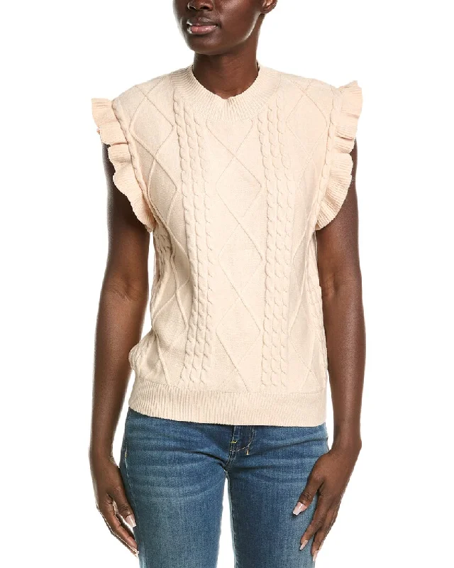 Abbey Sweater Chenille Brocade Lace