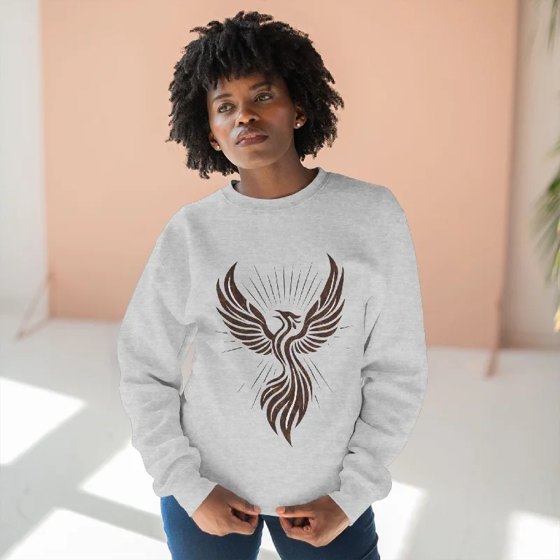 Unisex Crewneck Sweatshirt - Phoenix Hoodie with Neon Bright Vibrant