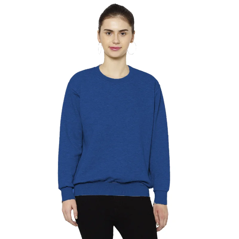 Vimal Jonney Fleece Round Neck Sweatshirt for Women Hoodie with Snap Buttons Easy Quick