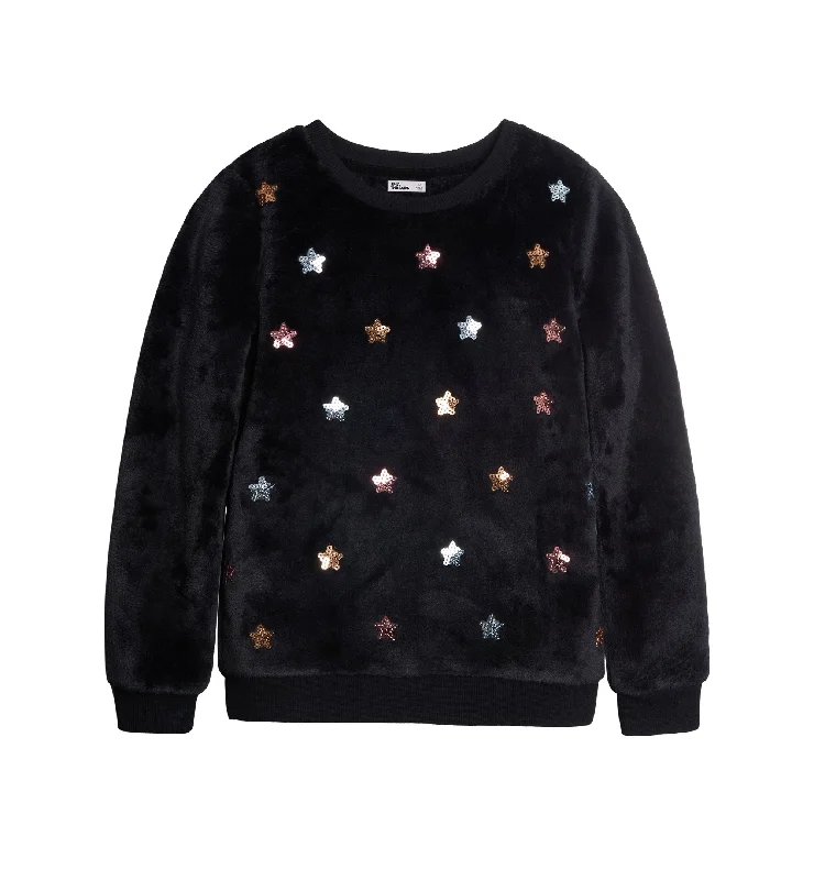 Epic Threads Big Girls Star Cozy Sweatshirt Hoodie with Rhinestones Sparkly Elegant