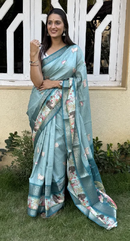 Women Party Wear Jari Chex Candy Silk Saree with Un Stitched Blouse Everyday Stylish Blouse