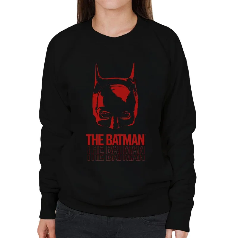 The Batman Red Mask Women's Sweatshirt Hoodie with Typography Text Message