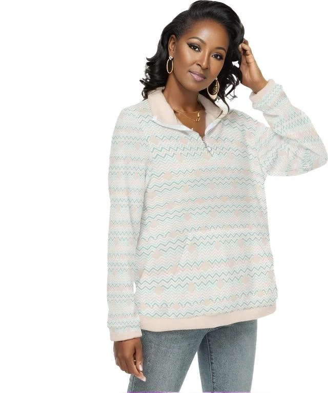 Easy Days Womens Borg Fleece Sweatshirt With Half Zip Hoodie with Rhinestones Sparkly Elegant Easy Days Womens Borg Fleece Sweatshirt With Half Zip Hoodie with Rhinestones Sparkly Elegant