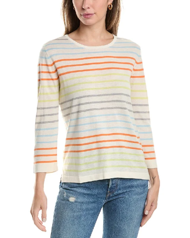 Forte Cashmere Aegean Silk & Cashmere-Blend Sweater Plaid Sweater Polka Dot Checkered