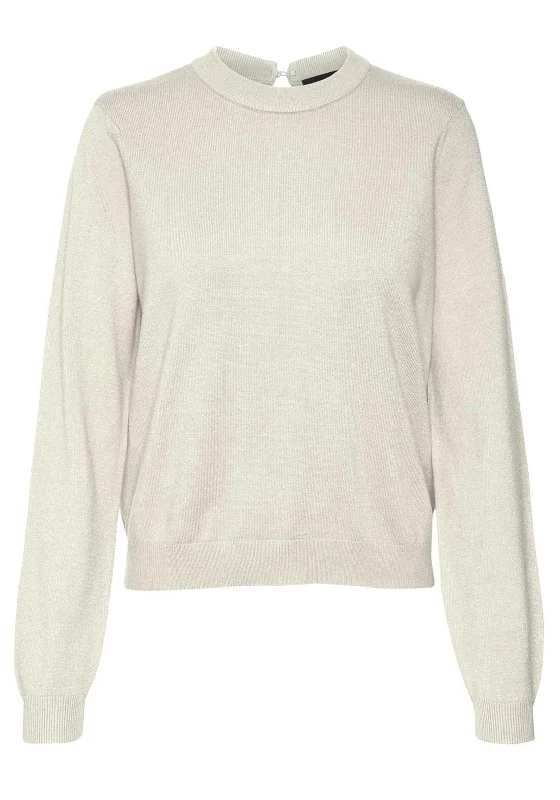 Vero Moda Holly Karis Open Back Sweater, Birch Spandex Rayon Corduroy