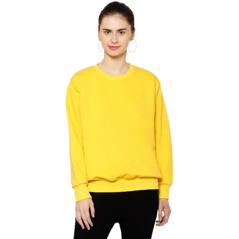 Vimal Jonney Fleece Round Neck Sweatshirt for Women Hoodie Jacket Zipper Layering