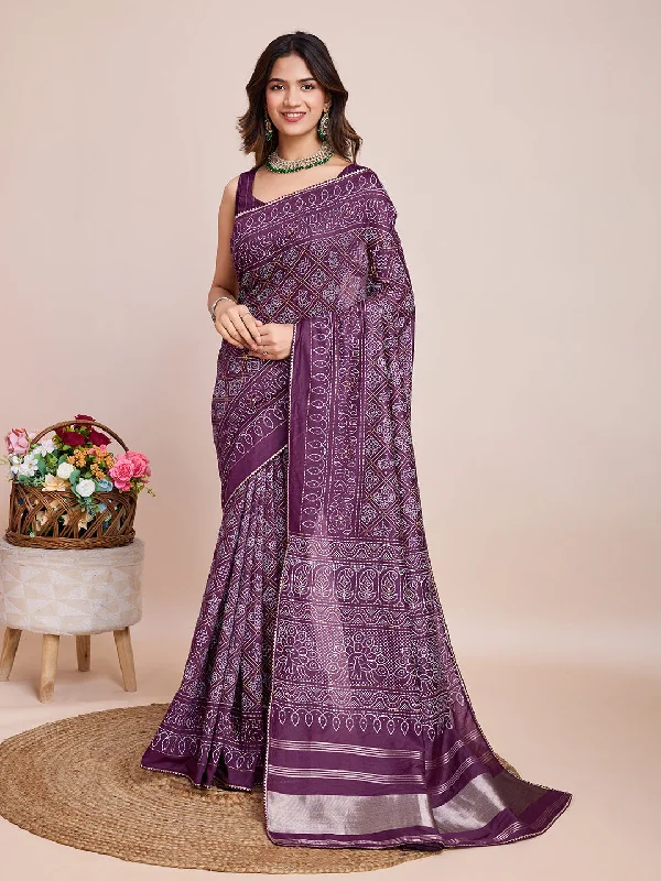 Women Wine Semi Cotton Silk Weaving Work Saree With Un-Stiched Blouse Chic Off-Shoulder Blouse Women Wine Semi Cotton Silk Weaving Work Saree With Un-Stiched Blouse Chic Off-Shoulder Blouse
