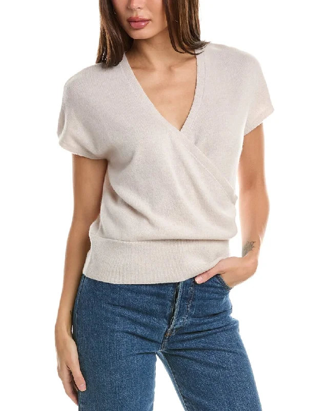 Forte Cashmere Cap Sleeve Surplice Cashmere Sweater Cotton Fabric Linen Fabric Terry Fabric Forte Cashmere Cap Sleeve Surplice Cashmere Sweater Cotton Fabric Linen Fabric Terry Fabric