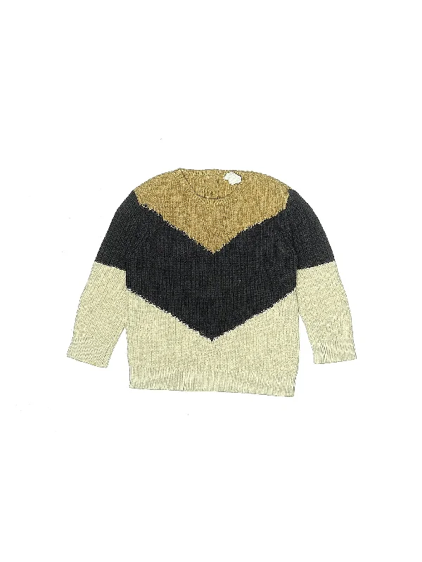 Pullover Sweater Real Fur Shearling Chenille