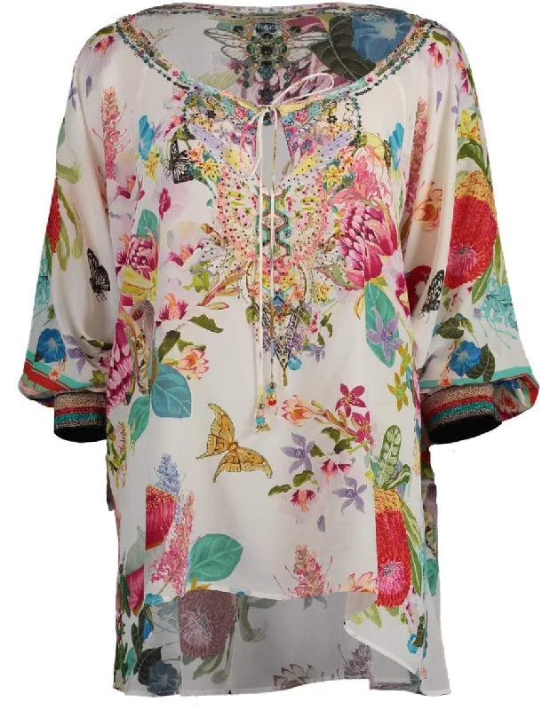 Homeward Found Raglan Sleeve Blouse Subtle Shimmer Blouse