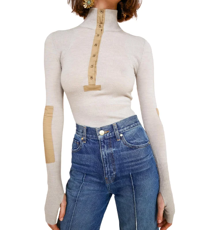 Drew Pullover Sweater In Chalk Iron Safe Non-Iron Wrinkle Free