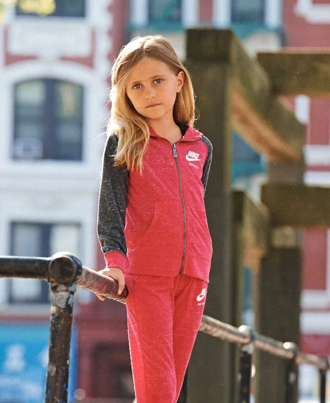 Nike Little Girls Gym Vintage Hoodie Hoodie with Color Block Contrast Stylish