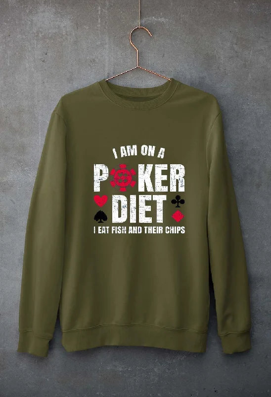 Poker Unisex Sweatshirt for Men/Women Hoodie with Contrast Stitching Detailed Premium