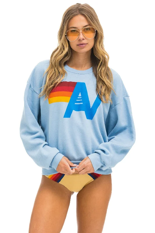 LOGO RELAXED CREW SWEATSHIRT - ICE Hoodie with Half-Zip Sporty Casual