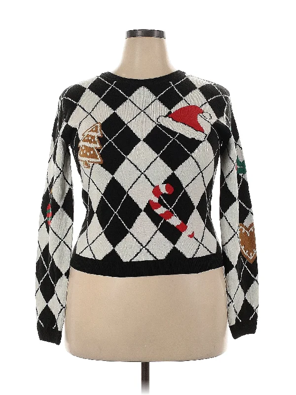Pullover Sweater Real Fur Shearling Chenille